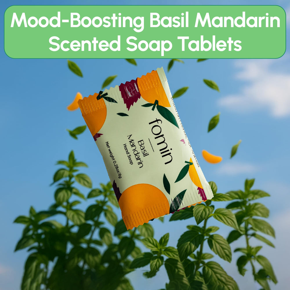 FOMIN Basil Mandarin skin-friendly ingredients for gentle hand cleansing.