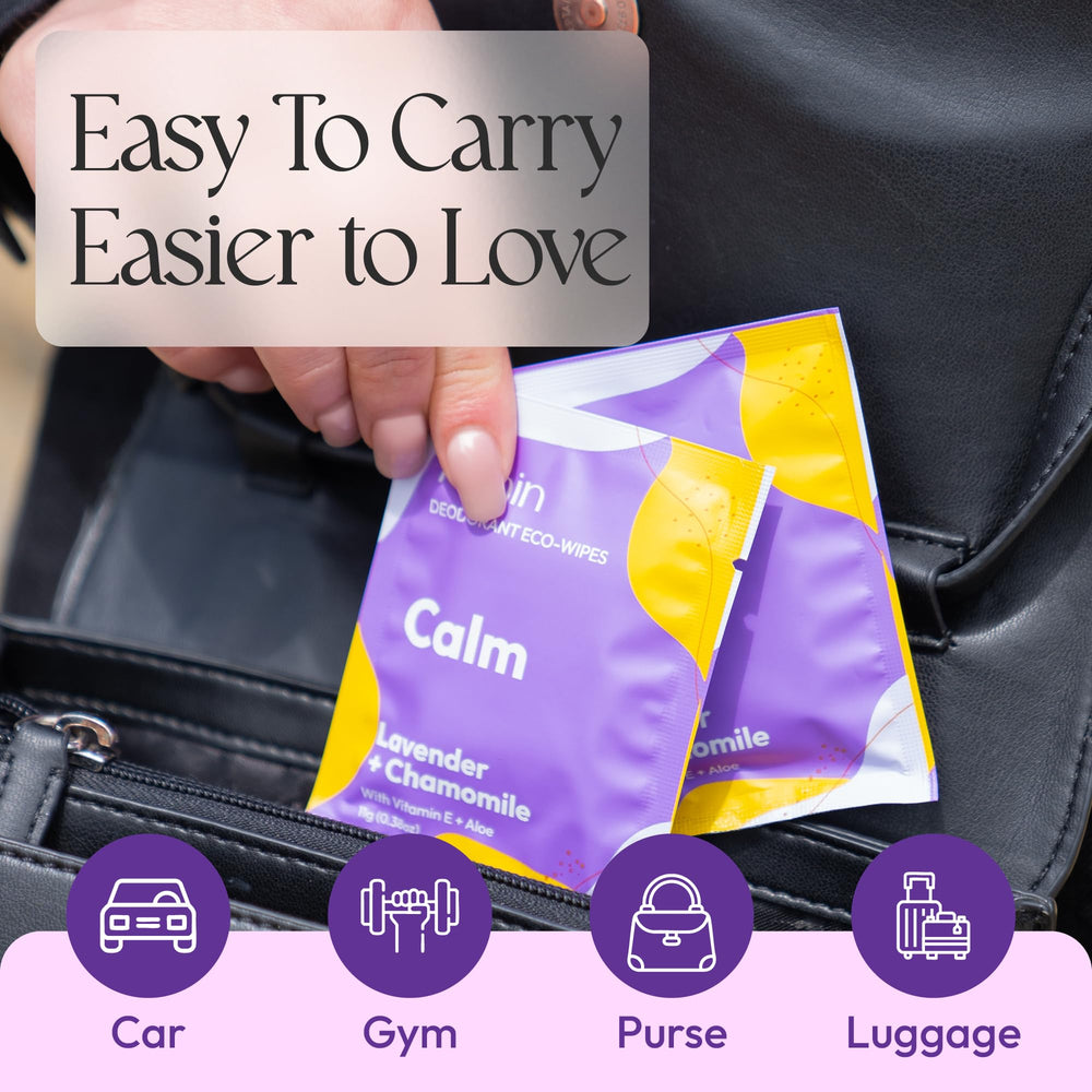Biodegradable packaging of FOMIN wipes with plastic-free design.