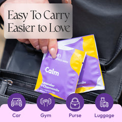 Biodegradable packaging of FOMIN wipes with plastic-free design.