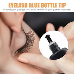 FOMIYES lash extensions nozzle keeps glue dispensing drip-free during application.