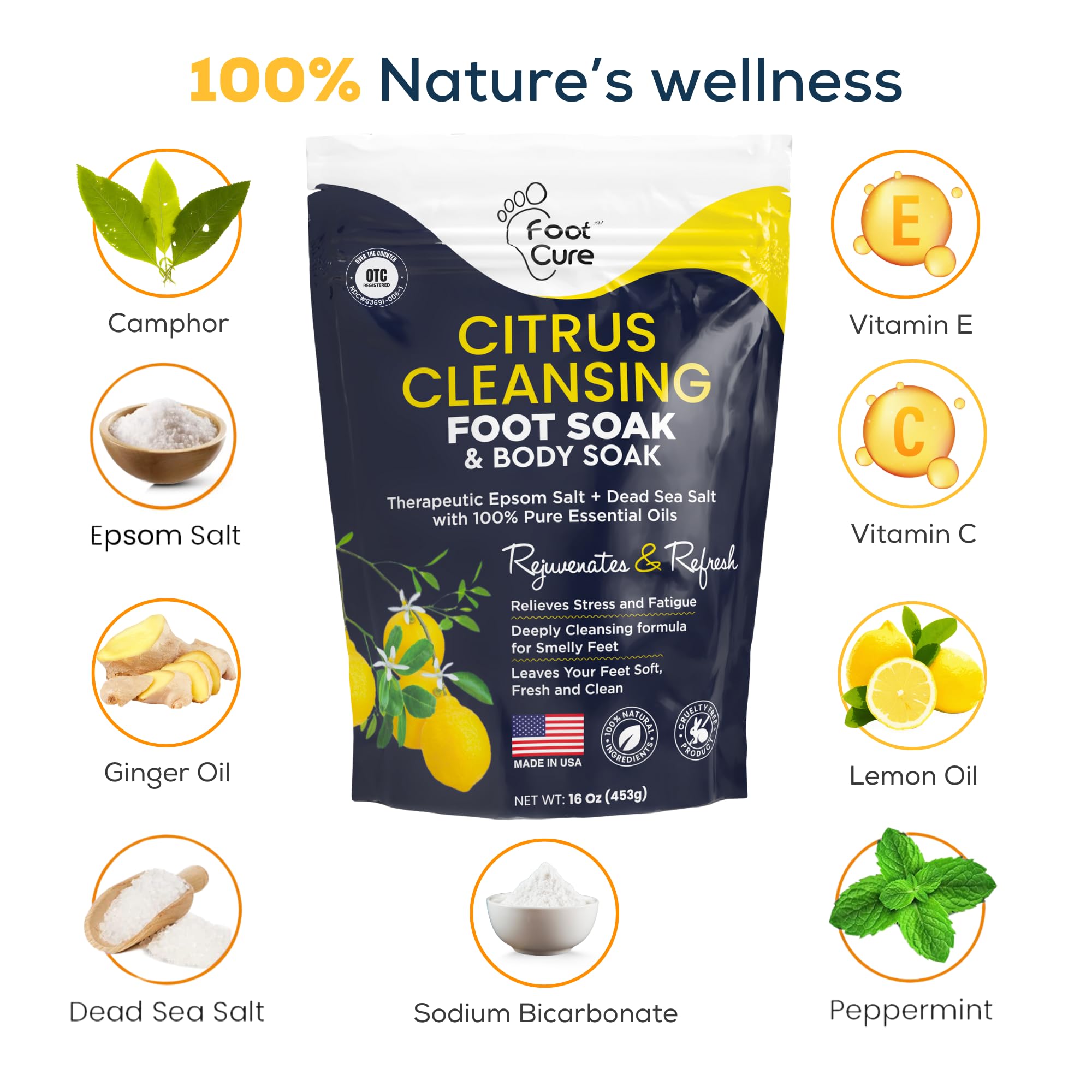Foot Cure Citrus Detox promotes a soothing foot care routine
