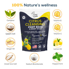 Foot Cure Citrus Detox promotes a soothing foot care routine
