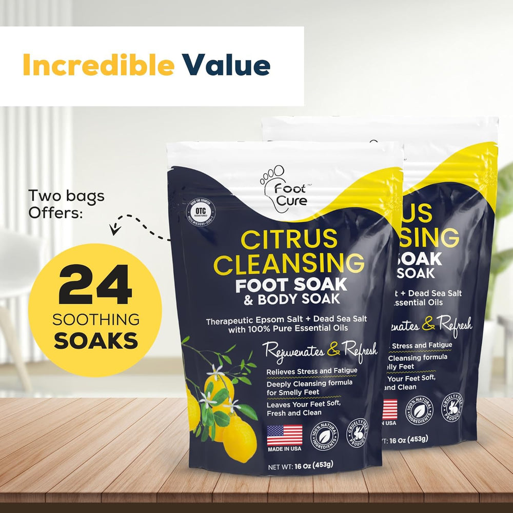 Ingredients like lemon, ginger, and mint in Foot Cure Citrus Detox blend