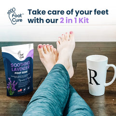 FOOT CURE Cracked Heel Care image focusing on rough heel treatment and softness.