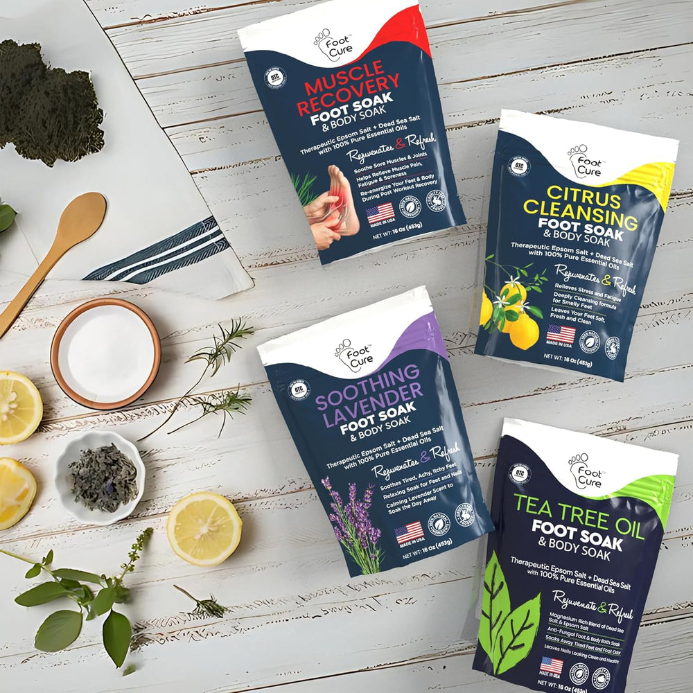 FOOT CURE detox-purifying soak revitalizes tired feet
