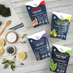 FOOT CURE detox-purifying soak revitalizes tired feet