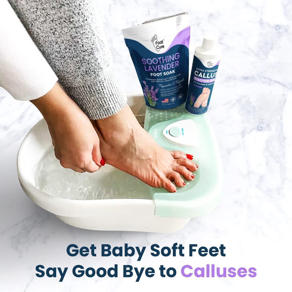 FOOT CURE Home Pedicure Kit image presenting at-home spa setup for feet.