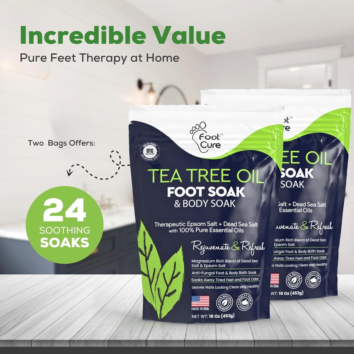 FOOT CURE natural ingredient blend highlights skin-friendly, nourishing foot care