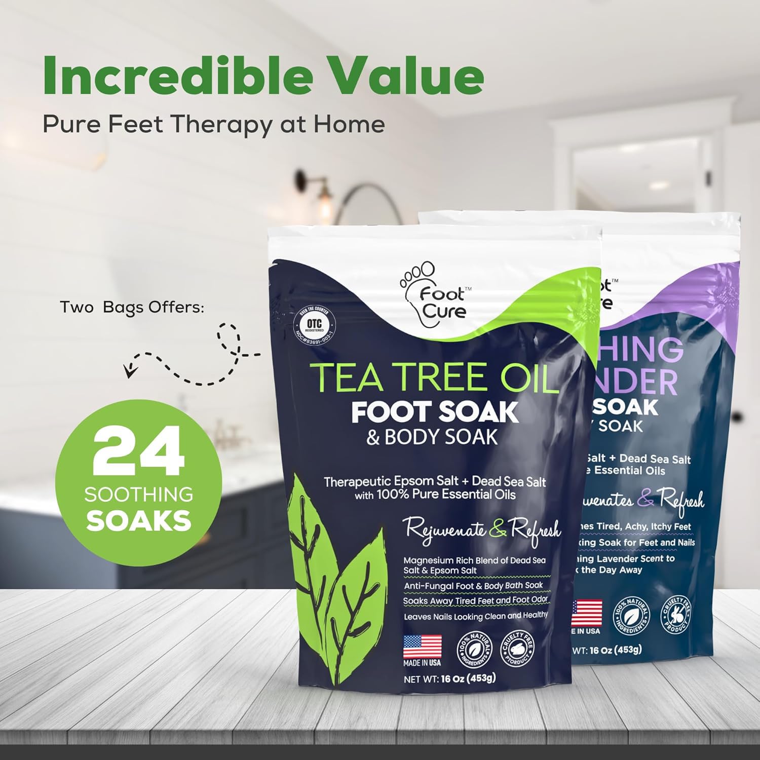 FOOT CURE softening calluses foot bath helps prepare for comfortable wear