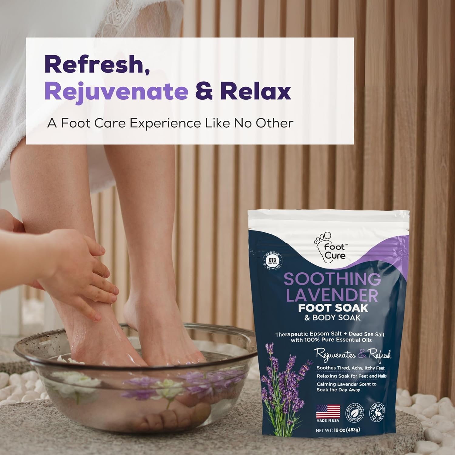 FOOT CURE tea tree oil foot care bath for refreshed feet