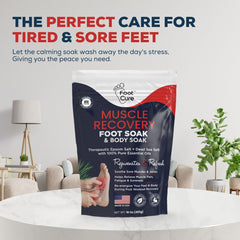 FOOT CURE Tea Tree Oil Foot Soak pedicure setup signals smooth nail prep.