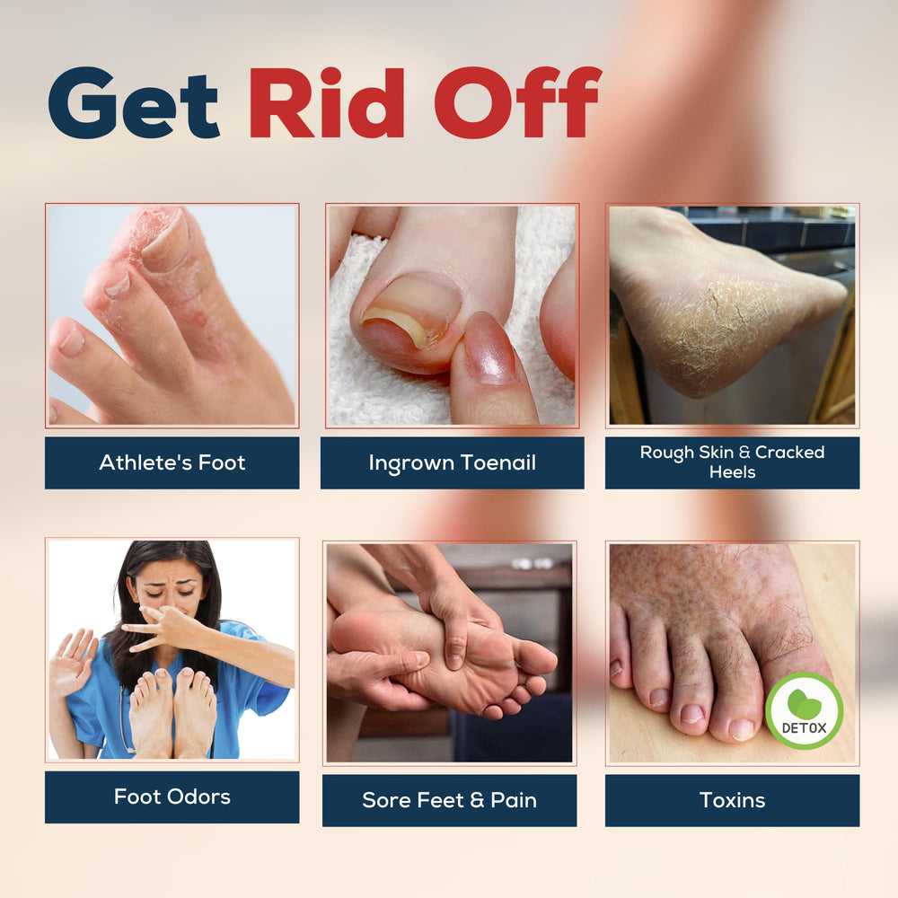 FOOT CURE Tea Tree Oil Foot Soak spa tub scene evokes relaxing routine.