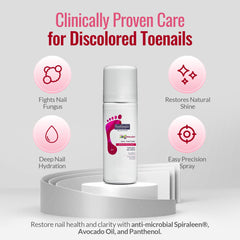 Footlogix Nail Tincture Spray application tip showing even mist.