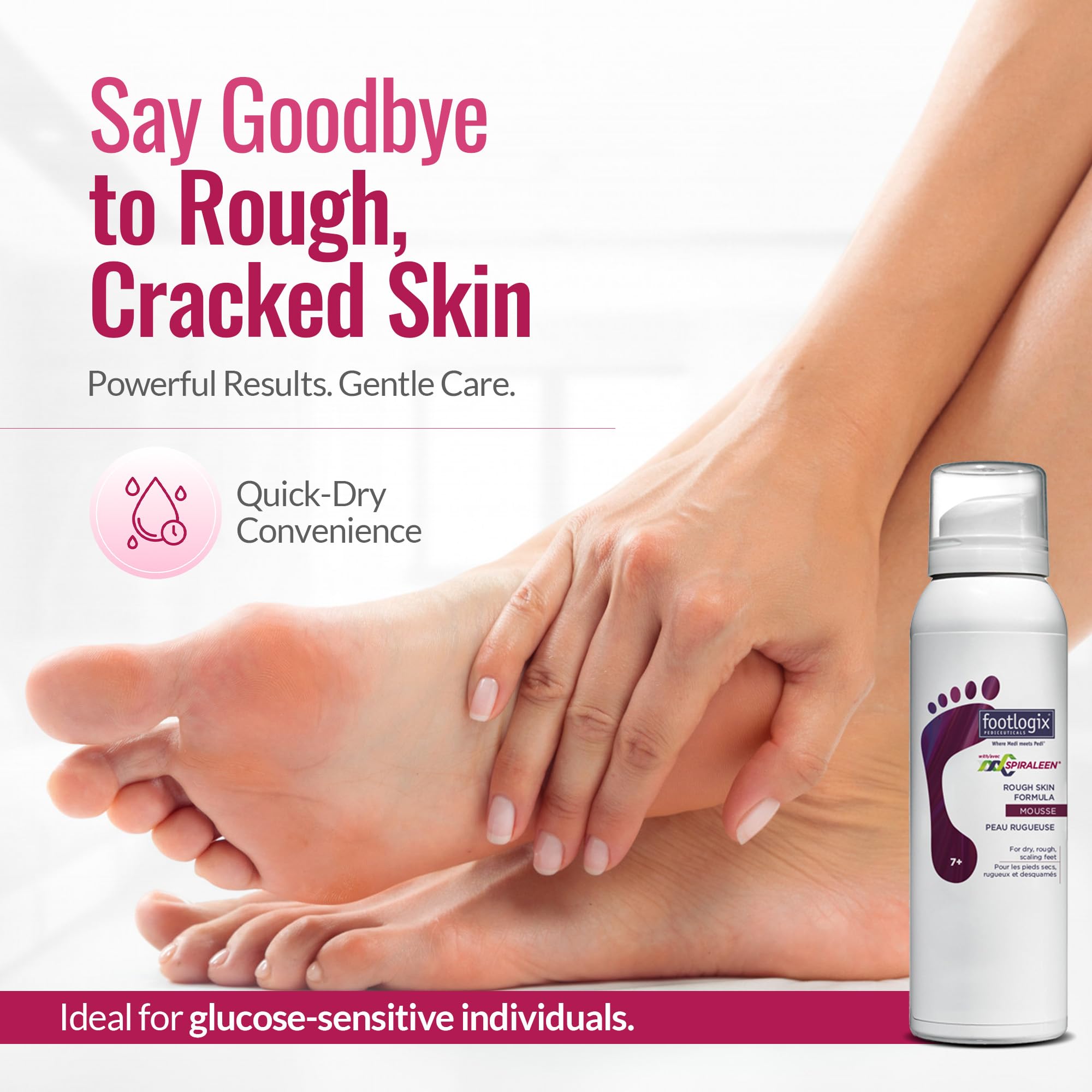 Dispense cap displays simple dosing for regular foot care.