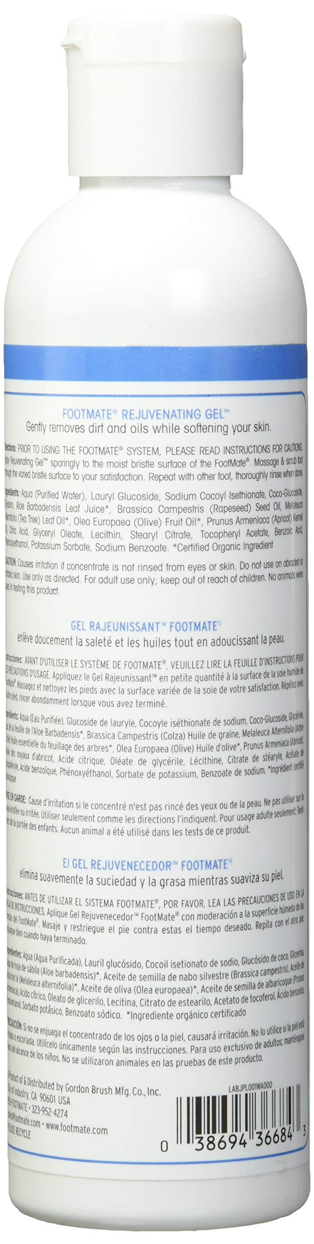 FootMate Rejuvenating Gel tea tree oil close-up emphasizing natural cleansing