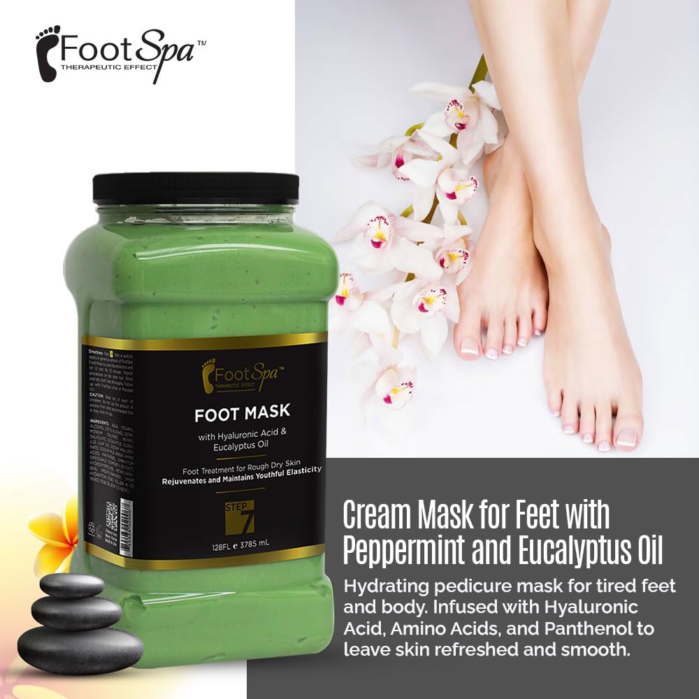 FootSpa Cream Mask peppermint eucalyptus scent for soothing aromatherapy