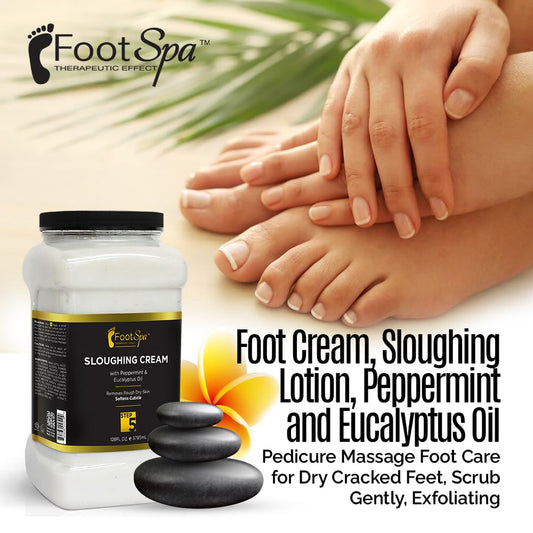 FootSpa exfoliating application on feet demonstrates smoothing action
