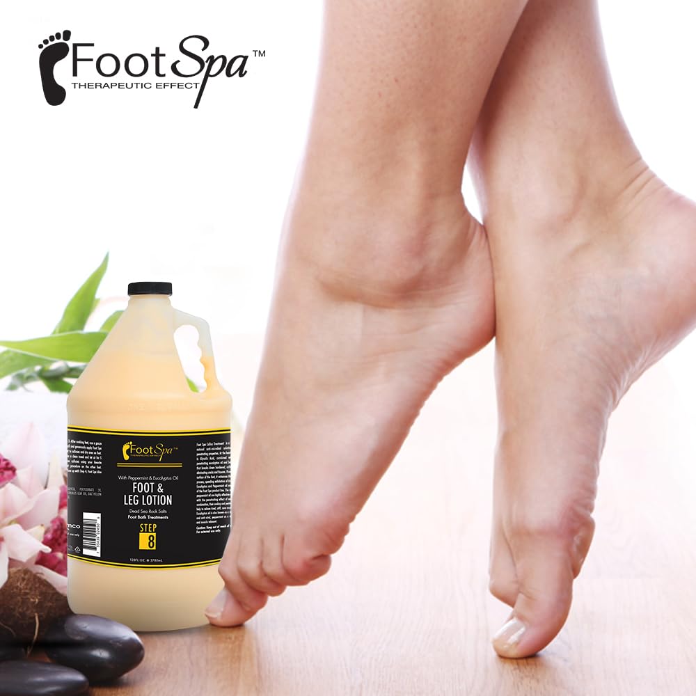 FootSpa professional mani-pedi lotion applied to soften cuticles and nourish nails
