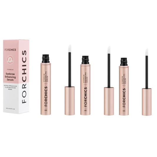 ForBrow by ForChics serum bottle close-up promotes nourishing brow care