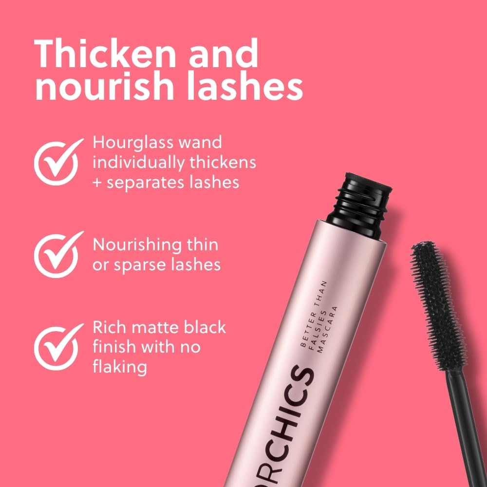 ForChics Nourishing Mascara wand detail highlighting precision tip for smooth, even coats