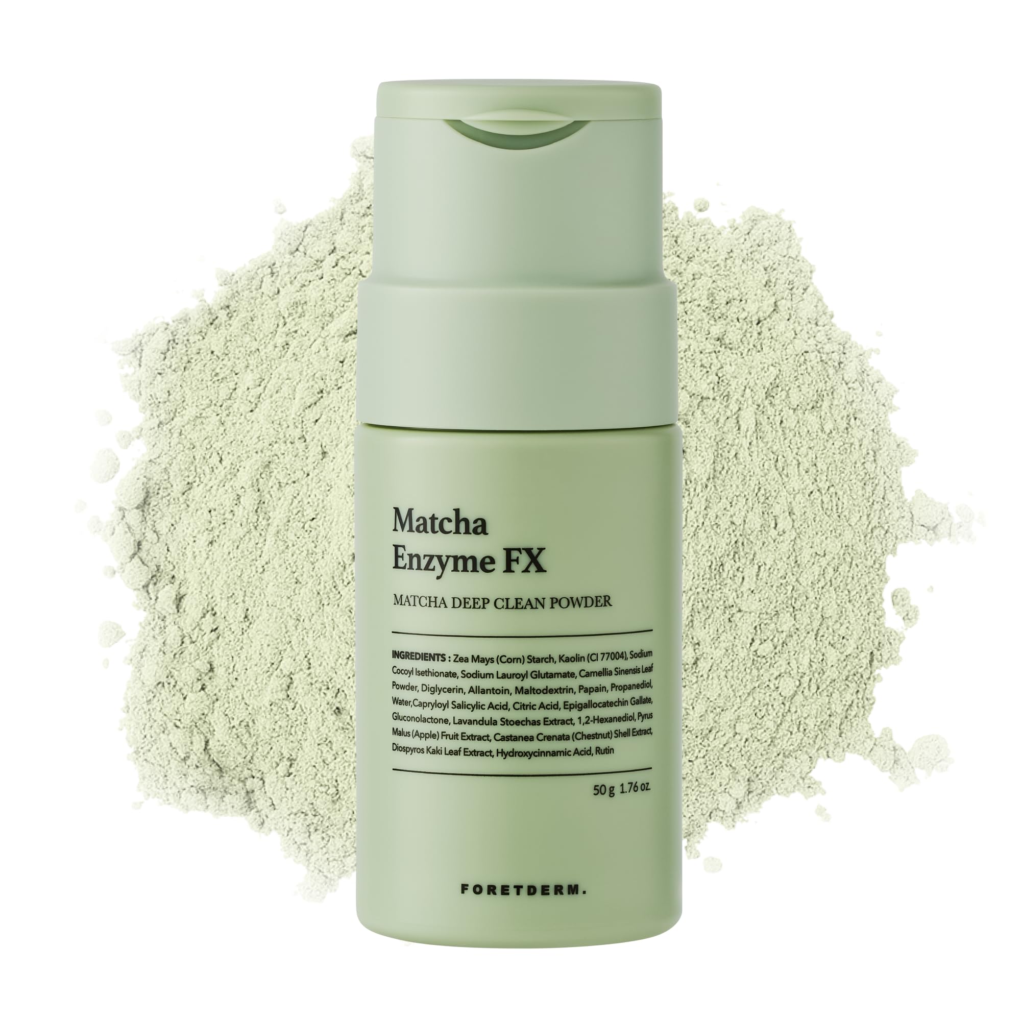FORETDERM Matcha Enzyme FX bottle, ideal for a gentle daily cleanse