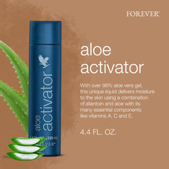Forever Living Aloe Activator texture close-up revealing smooth gel ideal for daily moisturization
