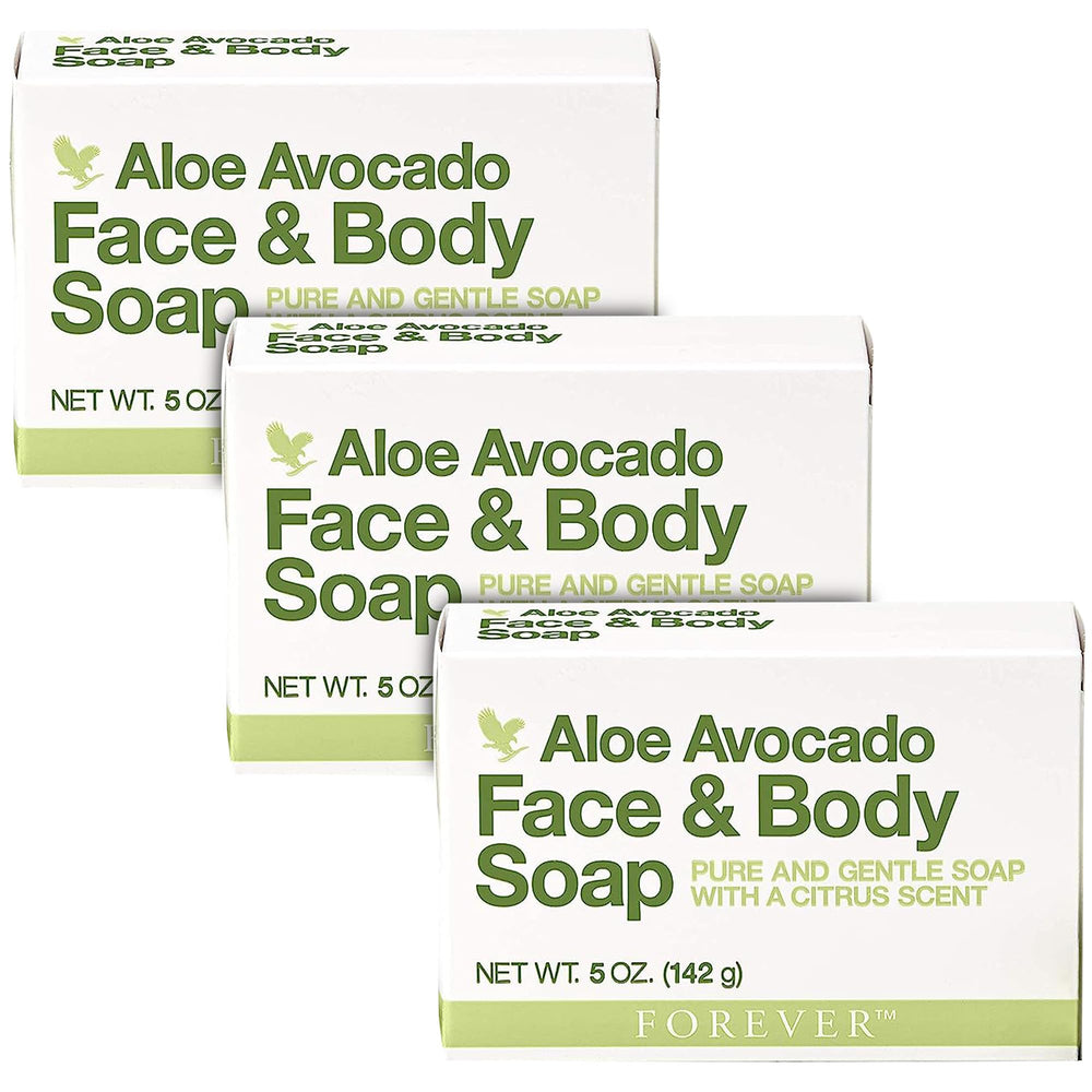 Forever Living Aloe Avocado Soap bar closeup for all skin types.