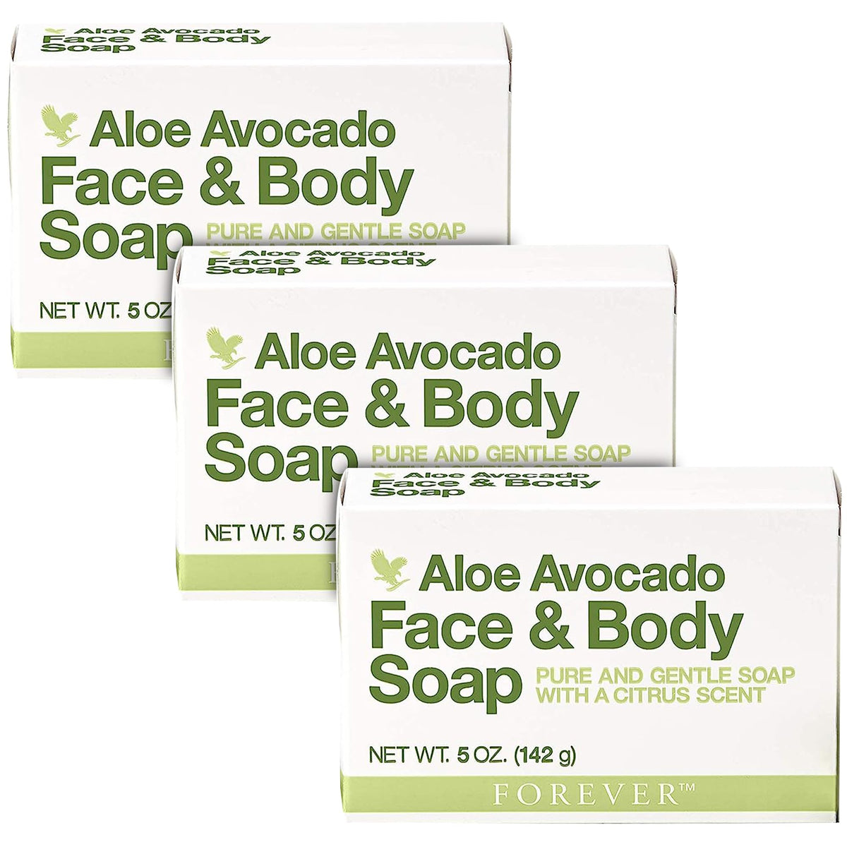 Forever Living Aloe Avocado Soap bar closeup for all skin types.