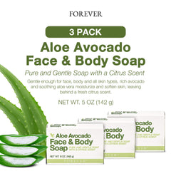 Forever Living Aloe Avocado Soap gentle lather cleanses without drying.