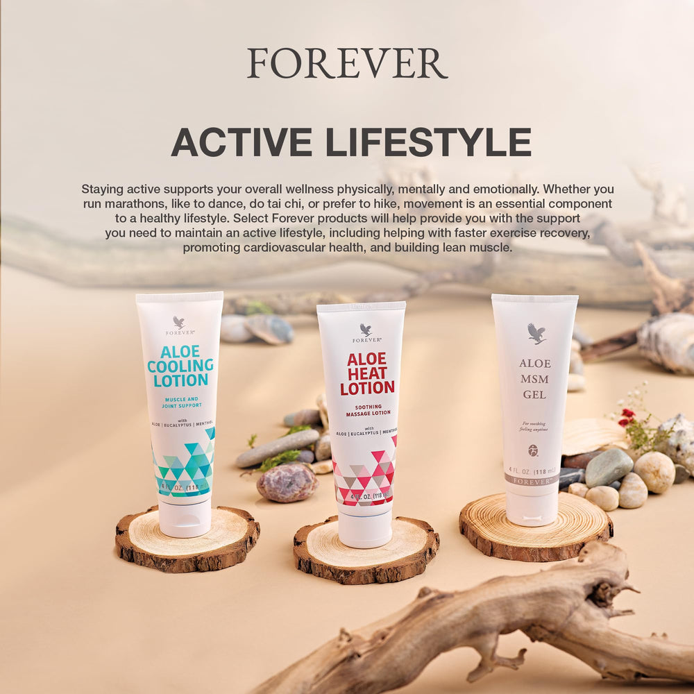 Vegan-friendly label on Forever Living Aloe Heat Lotion packaging