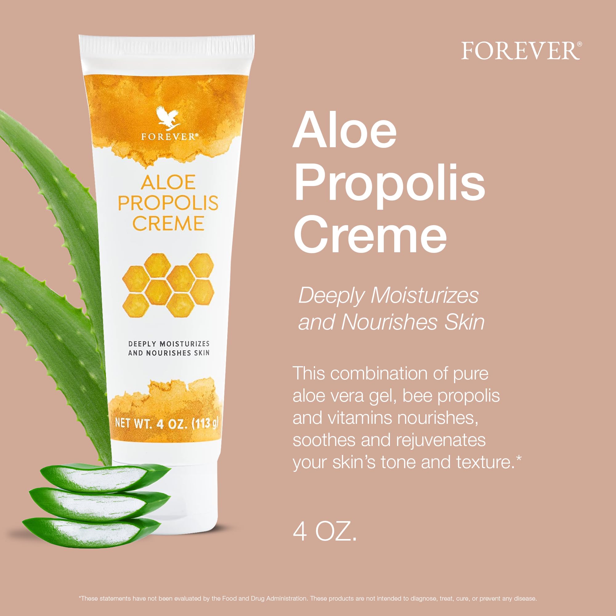 Forever Living Aloe Propolis Creme being applied for soothing skin feel.