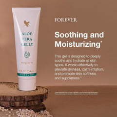 Forever Living Aloe Vera Gelly non-staining formula dries clear on skin
