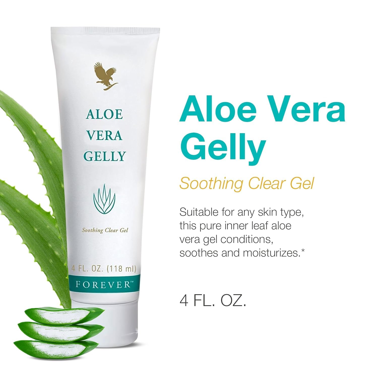 Forever Living Aloe Vera Gelly absorbs quickly for a light, non-greasy feel.
