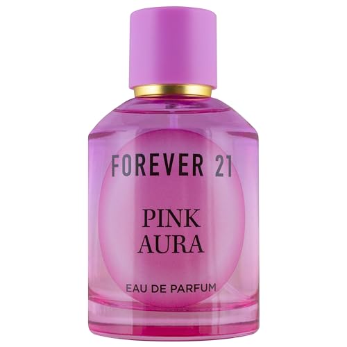 Forever 21 Pink Aura box packaging showcasing feminine scent appeal.