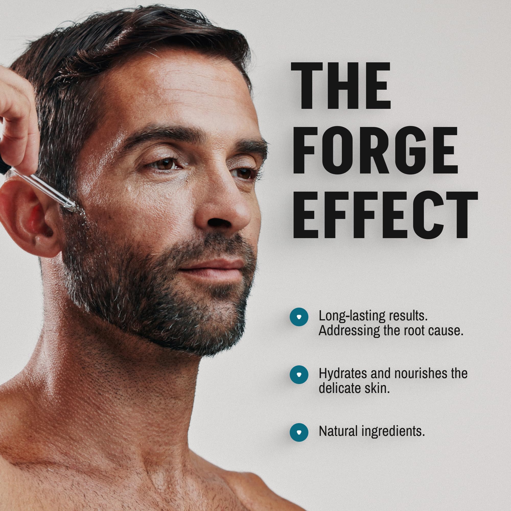 Forge Skin Night Beef Tallow Serum ingredients image showing grass-fed tallow and green tea for deep hydration.