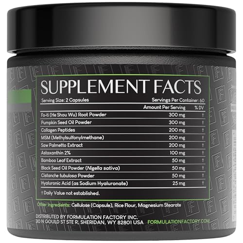 Formulation Factory Crown of Glory bottle side view highlights daily use.