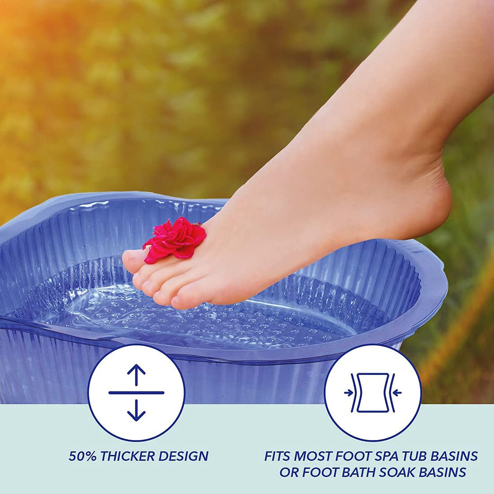 ForPro 14.5x12.5 inch liners fit standard foot spa basins for versatile use.