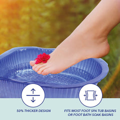 ForPro 14.5x12.5 inch liners fit standard foot spa basins for versatile use.