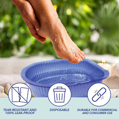 ForPro six-inch-deep foot bath liners hold ample water for comfortable soaks.