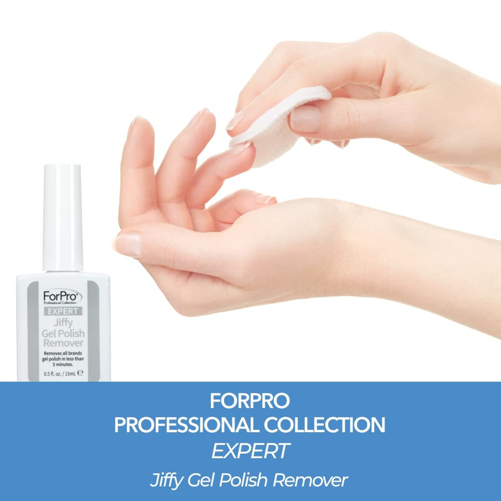 ForPro Expert Jiffy Gel Polish Remover removal tool aids lifting excess product.