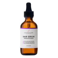 Foundation Skincare serum bottle with dropper for thinning hair visible fullness