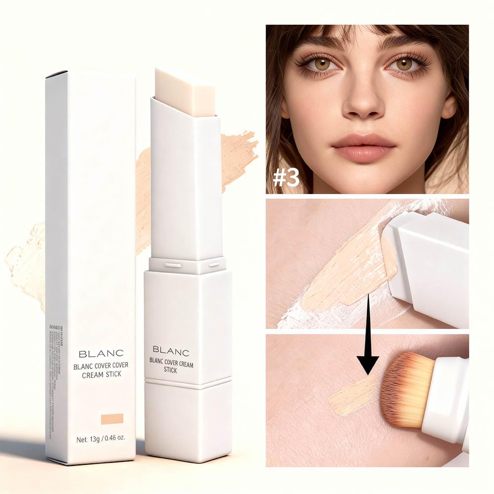 2 in 1 Foundation Stick With Brush dewy luminous finish for natural glow