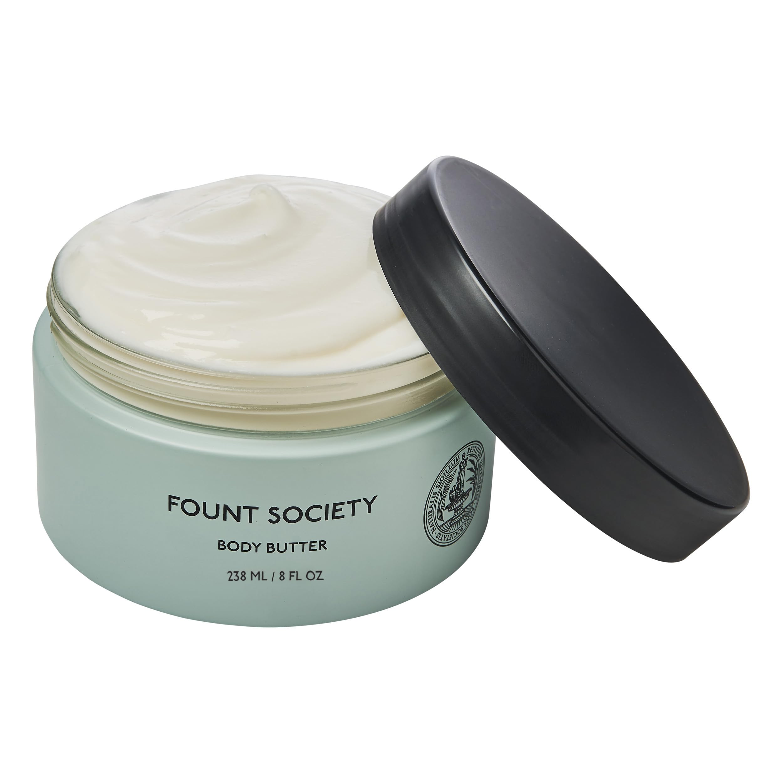 Fount Society Body Butter jar close-up for fragrance-free hydration and everyday care