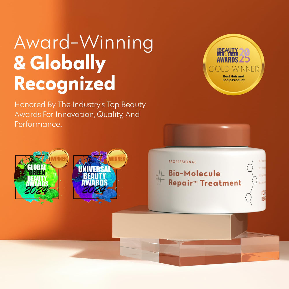 Defined curls with FOUR REASONS Bio-Molecule Repair Hair Mask without weigh-down