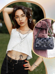 Fourluoo Y2K waist chain adds a subtle retro edge