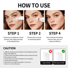 Fovcos Blanc Cover Cream Stick dual-ended design for quick touch-ups.