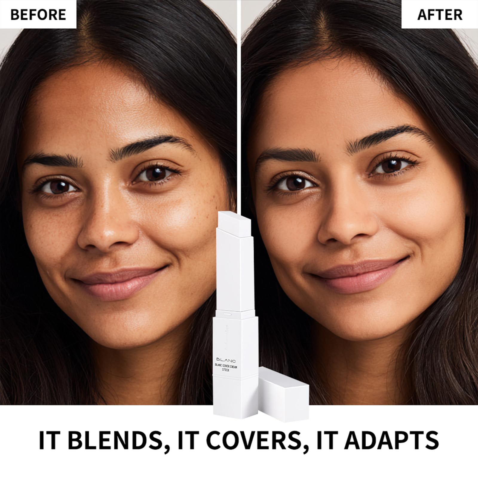Fovcos Blanc Cover Cream Stick lightweight formula feels like second skin.