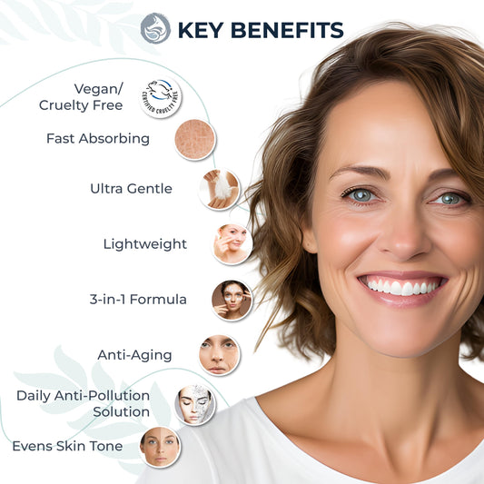 Bright Boost texture close-up signaling weightless hydration by Foxbrim Naturals.