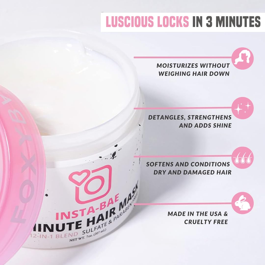 FoxyBae mask ingredients highlight monoi and argan oils for repair.