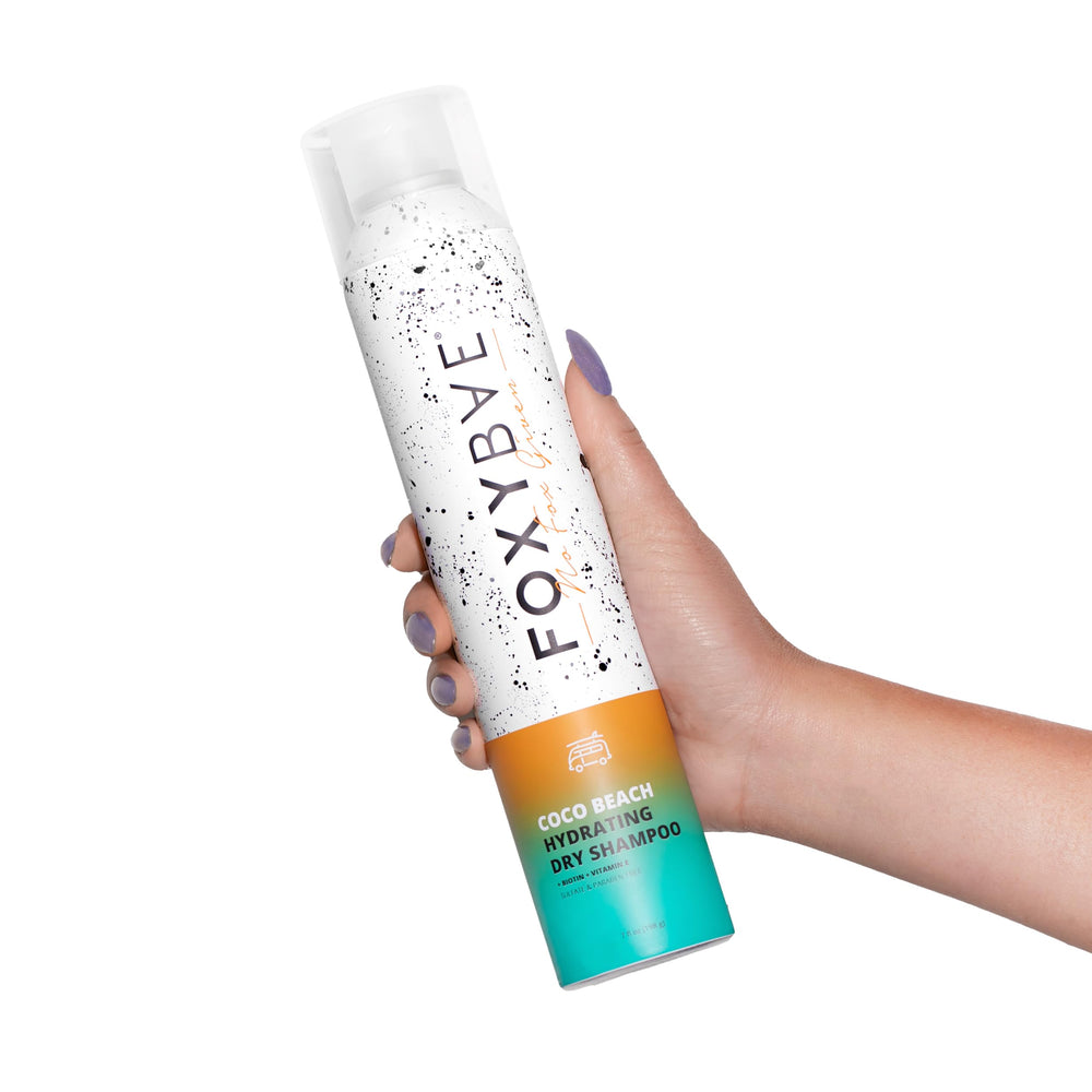 FoxyBae Hydrating Dry Shampoo on-the-go touch-up during travel